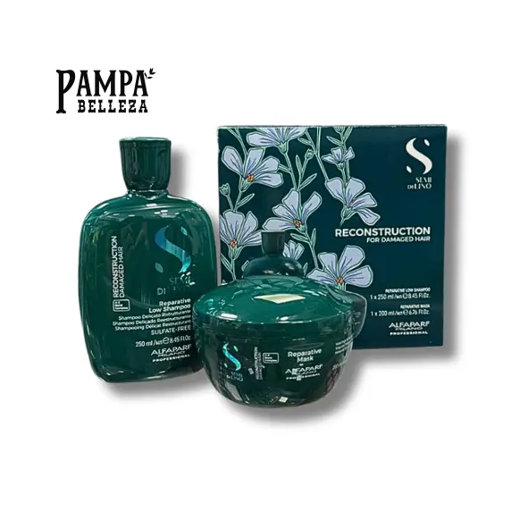 [KITREP] Kit Shampoo + Mascarilla Reconstrucción Semi Di Lino - Alfaparf